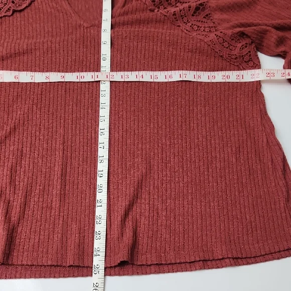 Maurices Lace Accent Lightweight Sweater Blouse - Picture 7 of 10